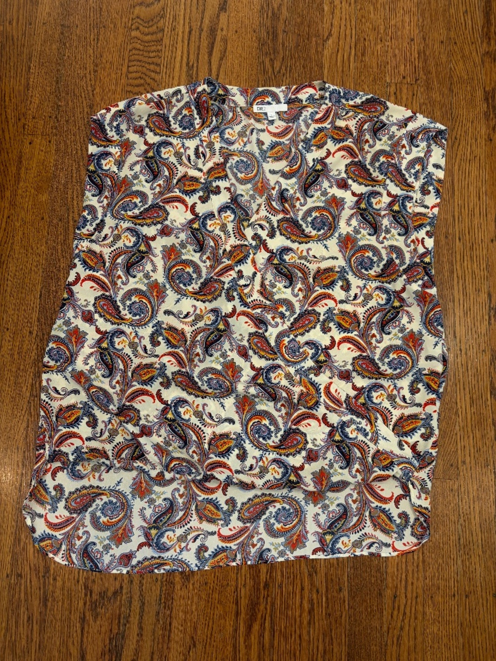 DR2 Paisley Wrap Tank Top Blouse - Women's Large